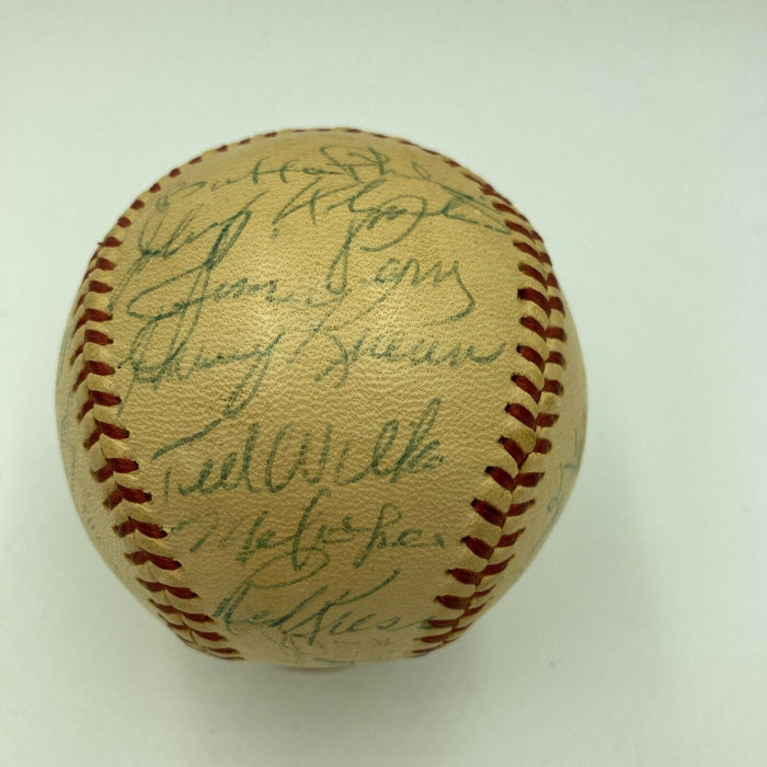 1960 Cleveland Indians Team Signed American League Baseball JSA COA