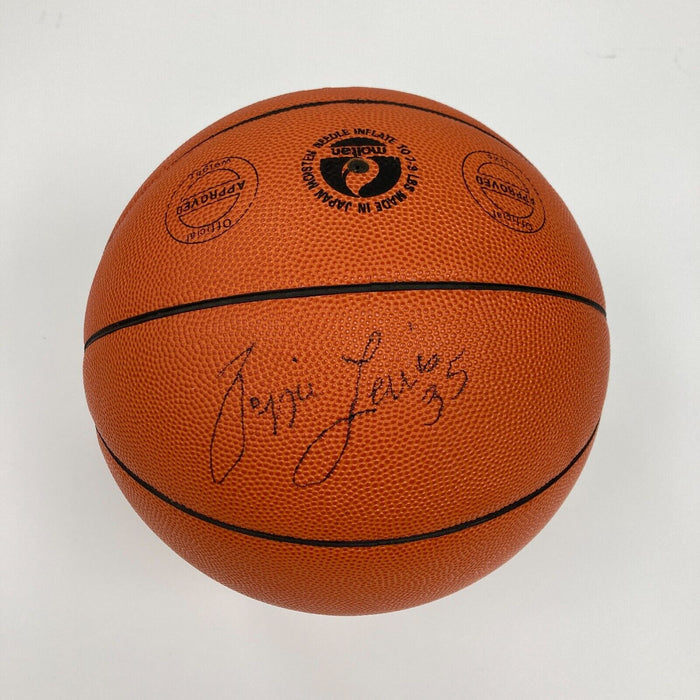 Rare Reggie Lewis Single Signed Molten Basketball Boston Celtics JSA COA