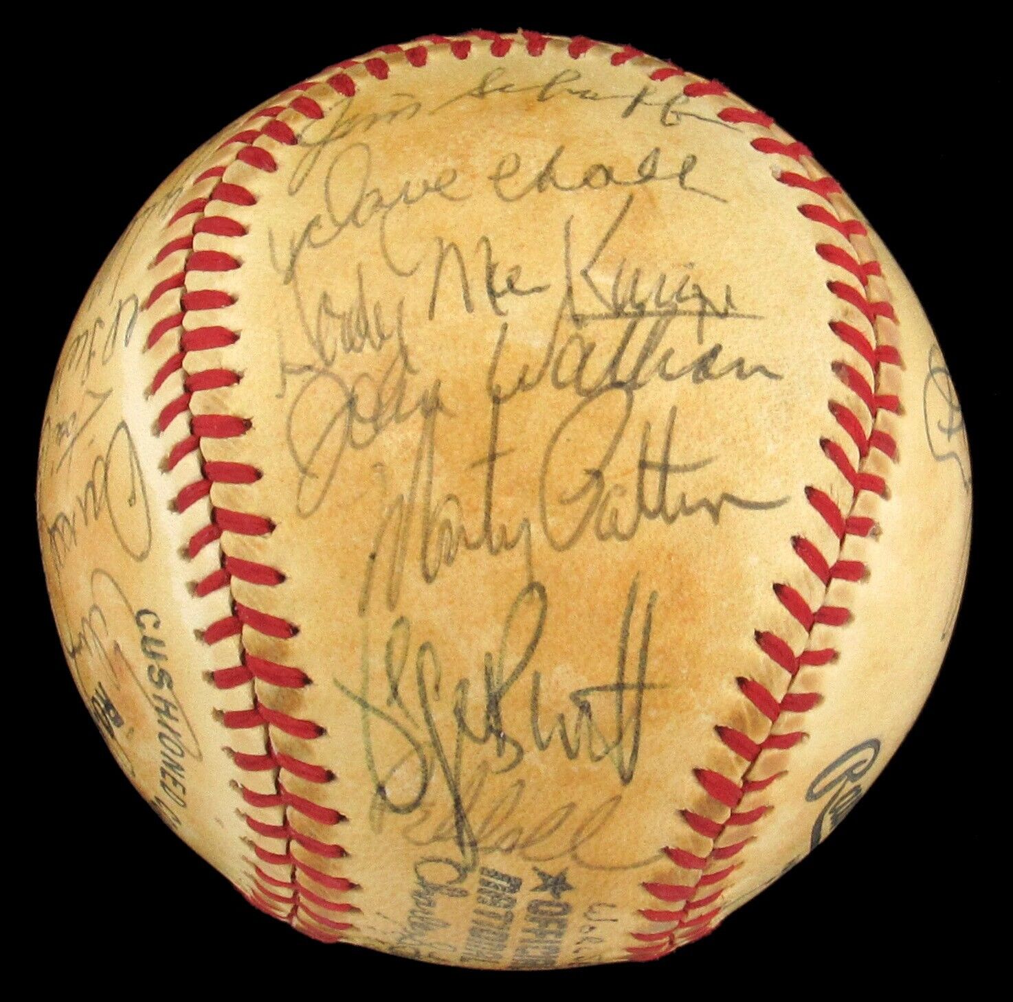 1980 Kansas City Royals American League Champs Team Signed Baseball George Brett