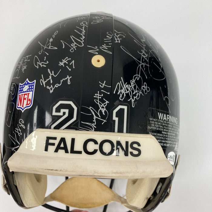 1995 Atlanta Falcons Team Signed Eric Metcalf Game Used Helmet JSA COA