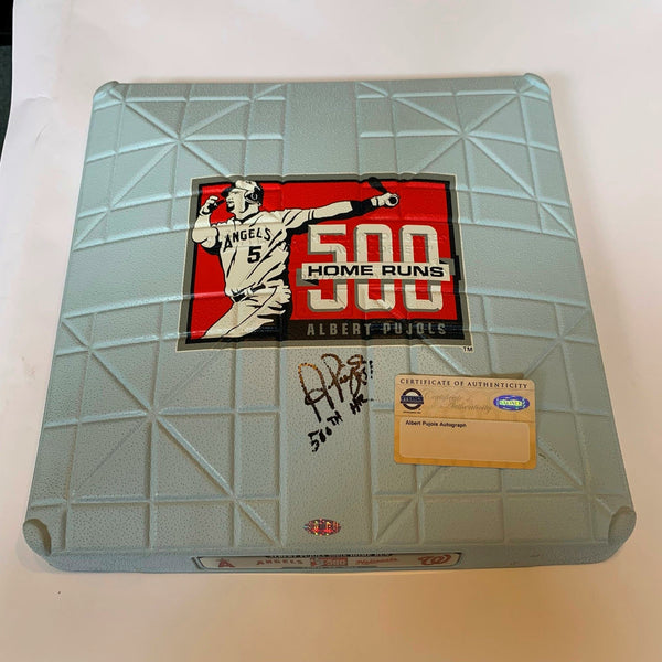 Beautiful Albert Pujols 500th Home Run Signed Full Size Base With Steiner COA