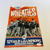 1987 Minnesota Twins World Series Champs Team Signed Wheaties Box With JSA COA