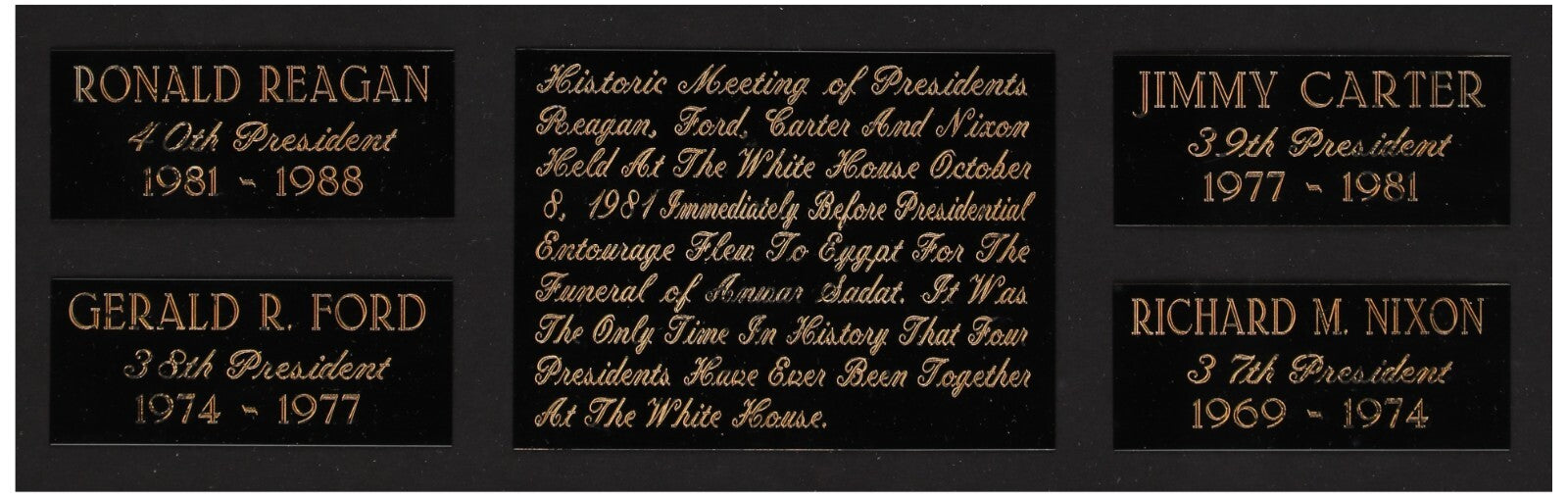 President Ronald Reagan Richard Nixon Gerald Ford Jimmy Carter Signed Photo BAS