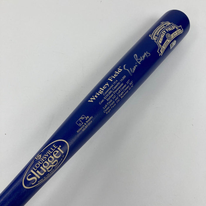 Ernie Banks Signed Wrigley Field 100th Anniversary Baseball Bat MLB Authentic