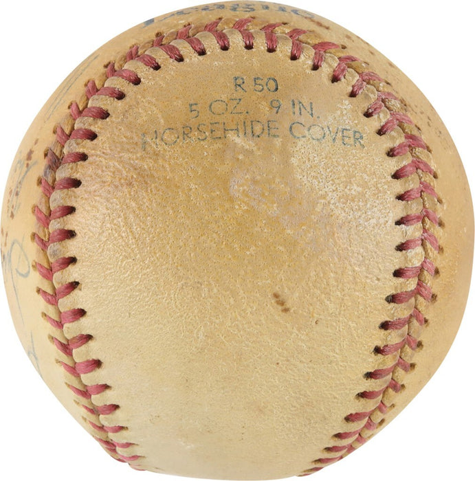 The Three 3 Stooges Signed Baseball Moe, Larry & Curly Joe JSA Only One Known