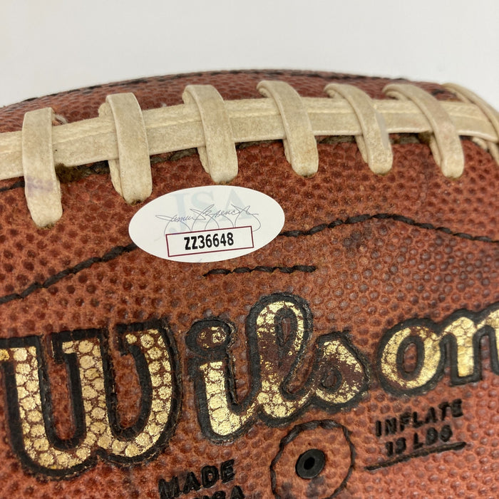 1993 Buffalo Bill AFC Champs Team Signed Wilson NFL Game Football JSA COA