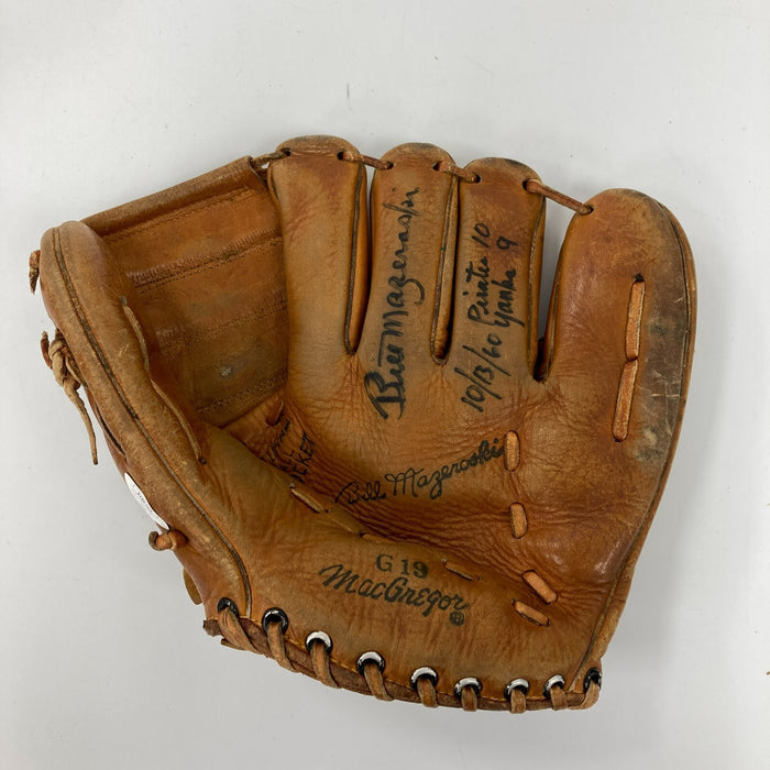 Bill Mazeroski 1960 World Series Signed 1950's Game Model Glove JSA COA