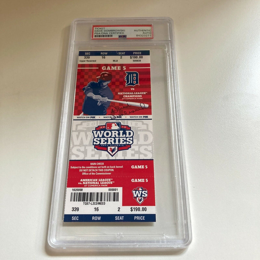 Dave Dombrowski Signed Autographed 2012 World Series Ticket PSA DNA