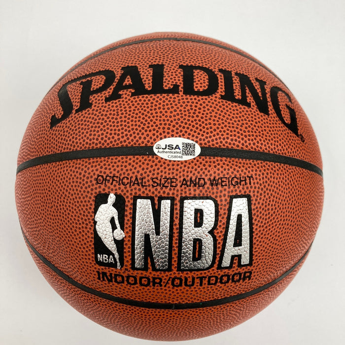 Magic Johnson Signed Spalding NBA Basketball JSA COA
