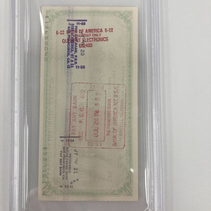 Steve Jobs Signed 1976 Apple Check PSA DNA Graded 10 GEM MINT