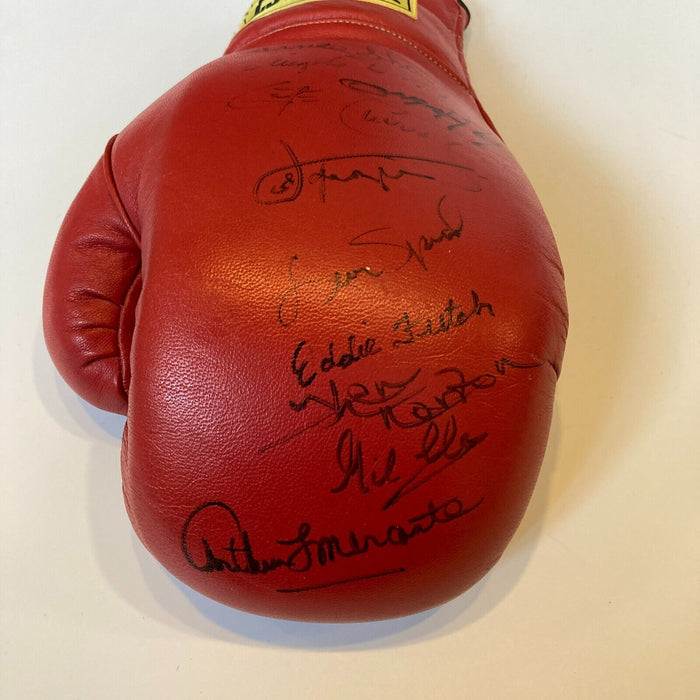 Boxing Legends Signed Glove Joe Frazier Shavers Holmes Norton Spinks JSA COA