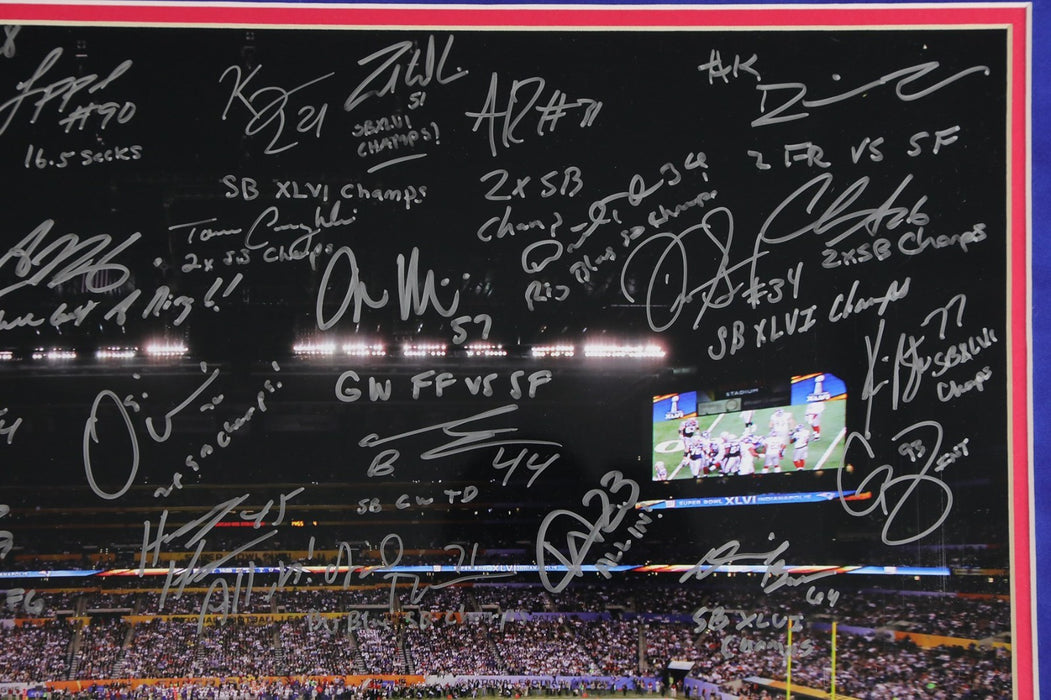 2011 New York Giants Super Bowl XLVI Team-Signed 16x20 Photo Steiner COA
