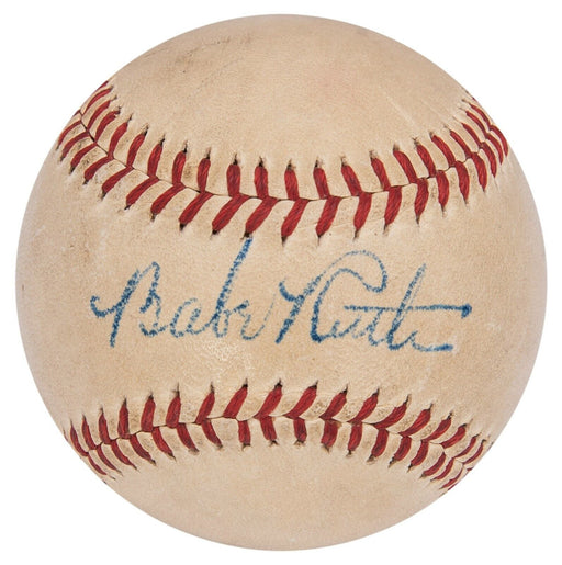 Babe Ruth Single Signed Baseball One Of The Finest In The World PSA DNA COA