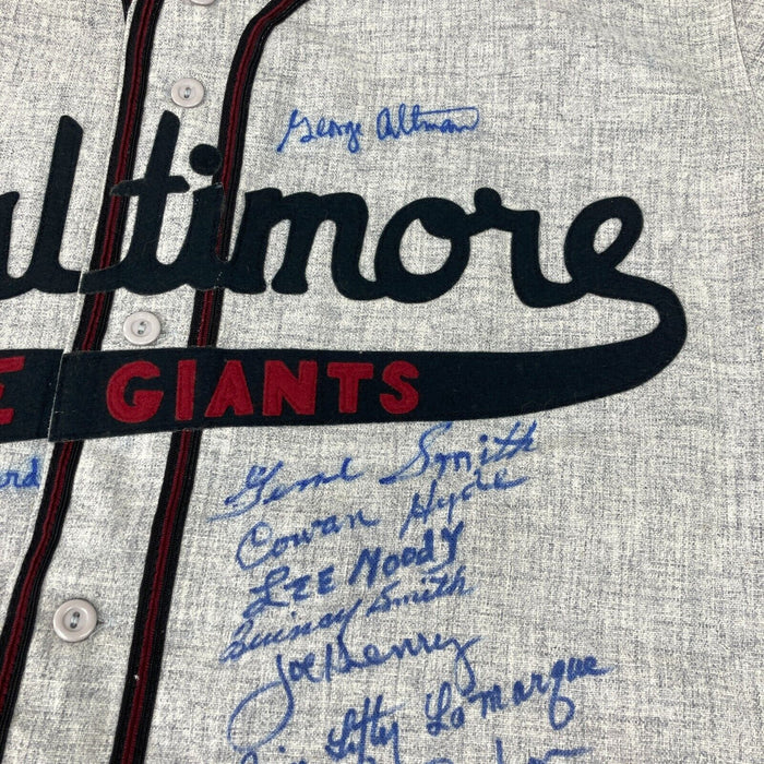 Negro League Legends Signed Baltimore Elite Giants Jersey 42 Sigs JSA COA