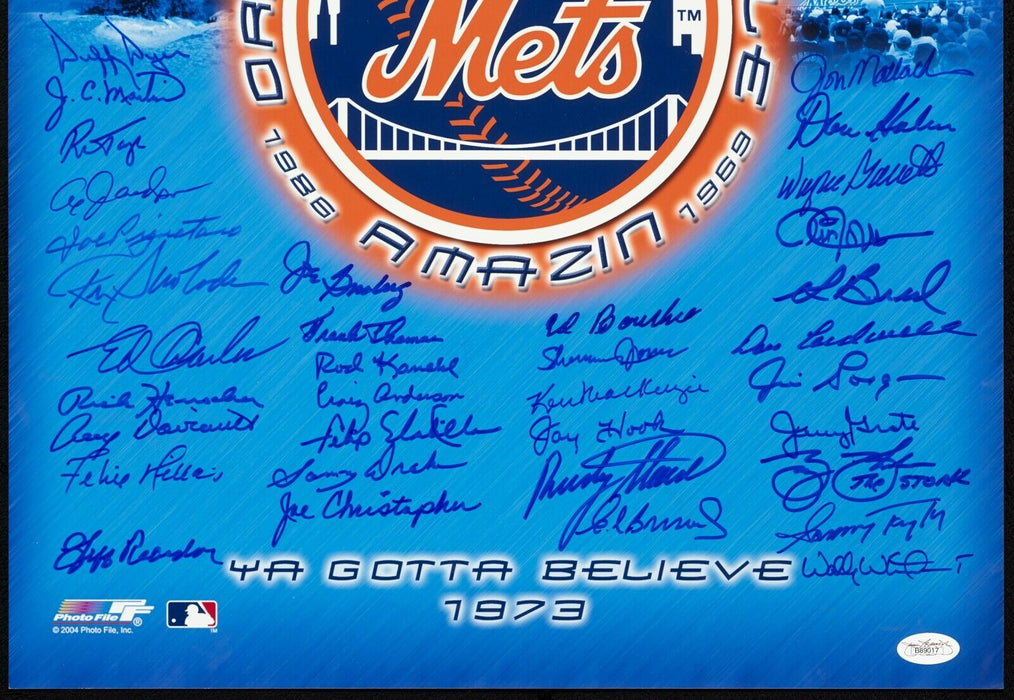 New York Mets Legends Signed 16x20 Photo 50 Sigs! Nolan Ryan & Tom Seaver JSA