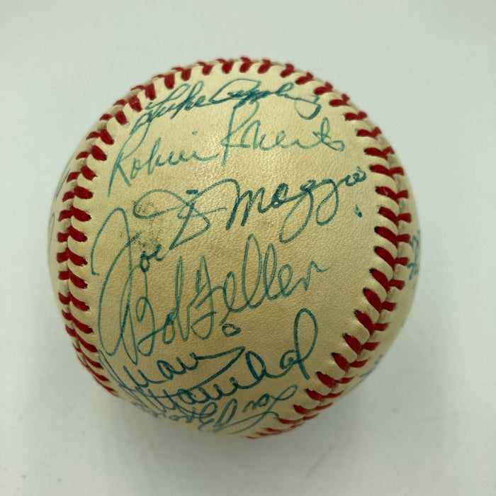 Mickey Mantle Joe Dimaggio Hank Aaron HOF Multi Signed Baseball JSA COA