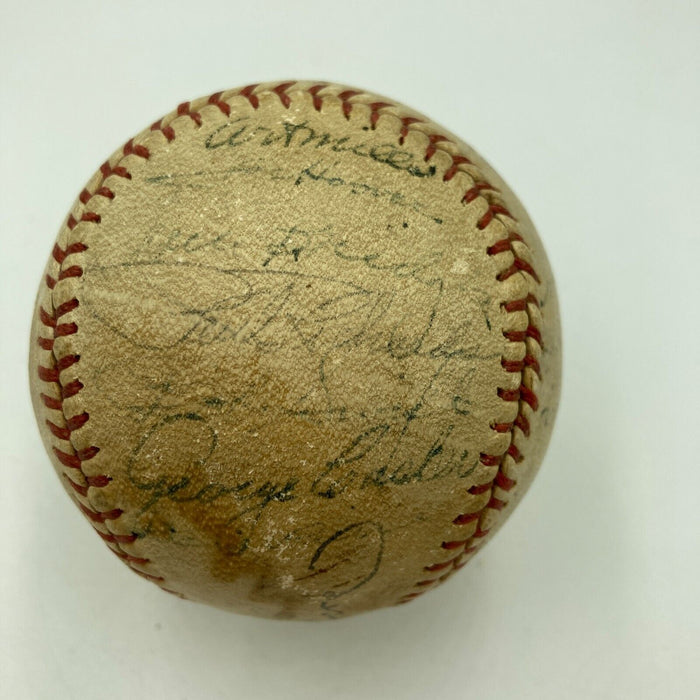 1945 Detroit Tigers World Series Champs Team Signed Baseball Greenberg JSA COA