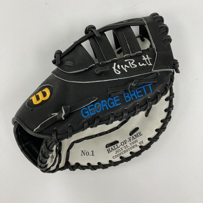 Rare George Brett Signed 1999 Hall Of Fame Induction Baseball Glove JSA COA