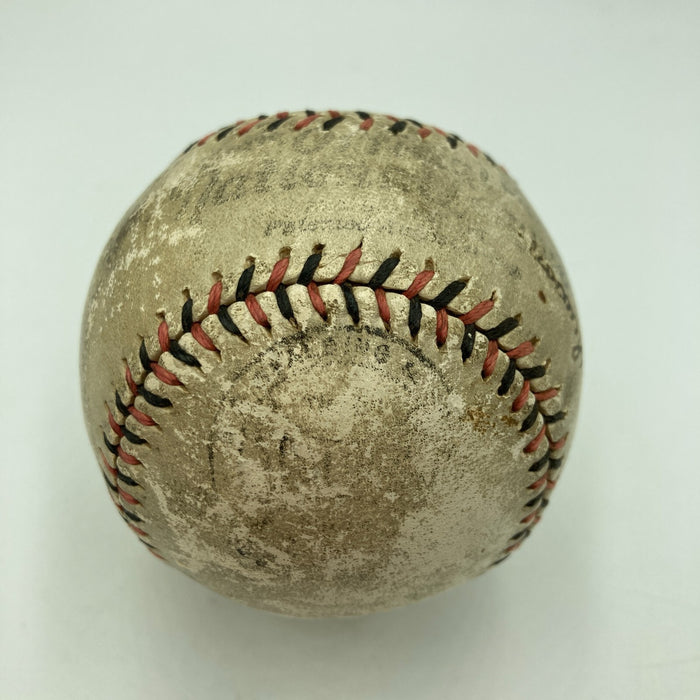 Christy Mathewson Single Signed 1918 National League Baseball PSA DNA & JSA COA