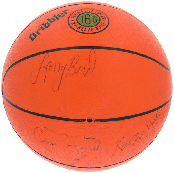 1980-81 Boston Celtics Team Signed Basketball Larry Bird PSA DNA COA