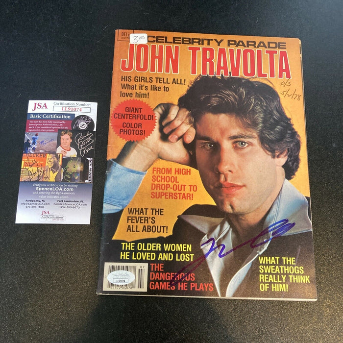 John Travolta Signed Autographed 1978 Celebrity Parade Magazine JSA COA