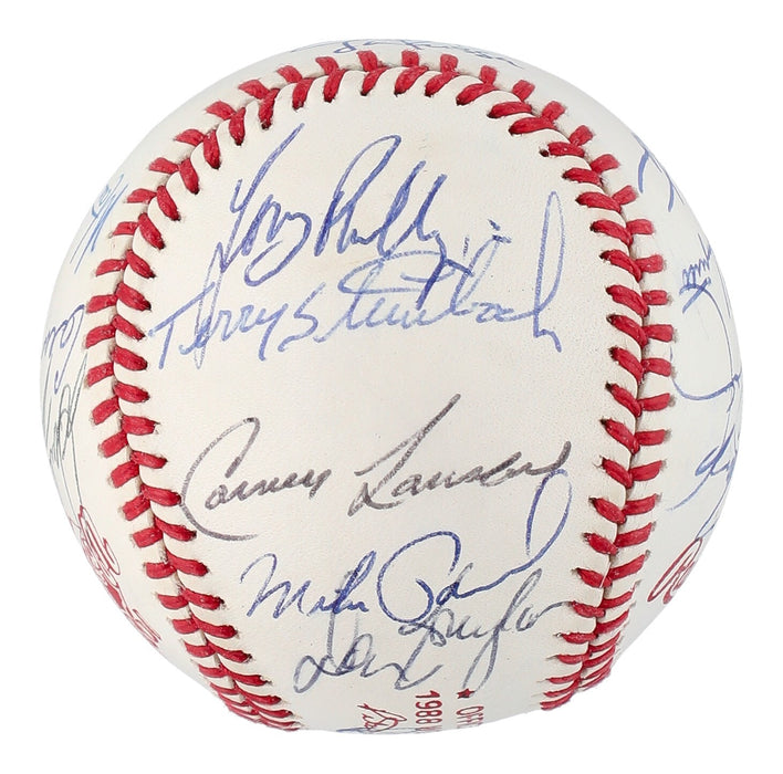 1988 Oakland Athletics A's AL Champs Team Signed World Series Baseball JSA COA