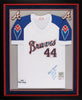 Hank Aaron HOF 82 755 Home Runs #44 Signed Heavily Inscribed Stat Jersey JSA