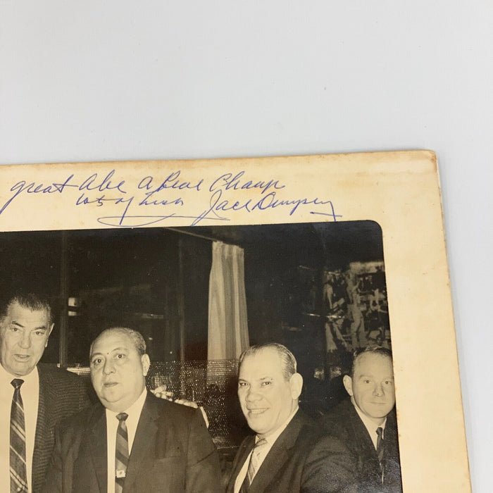 Jack Dempsey Signed Vintage 1950's Photo JSA COA Boxing