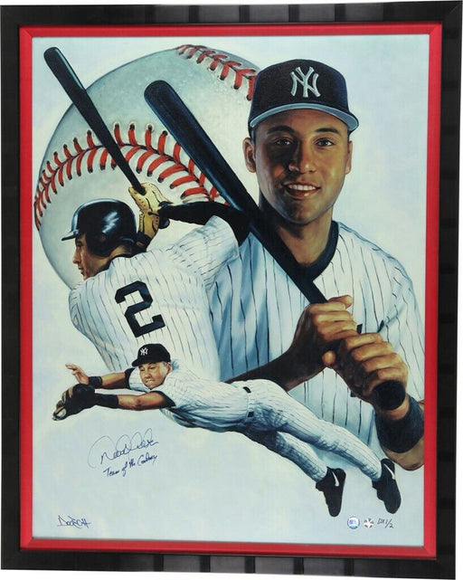 Magnificent Derek Jeter "Team Of The Century" Signed Art Giclee 36X45 JSA 1 of 2