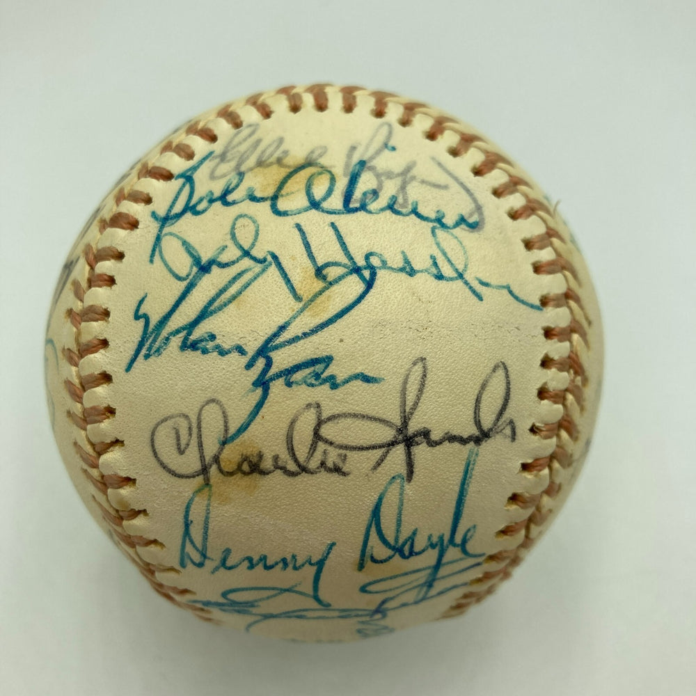 Nolan Ryan 1974 California Angels Team Signed American League Baseball JSA COA