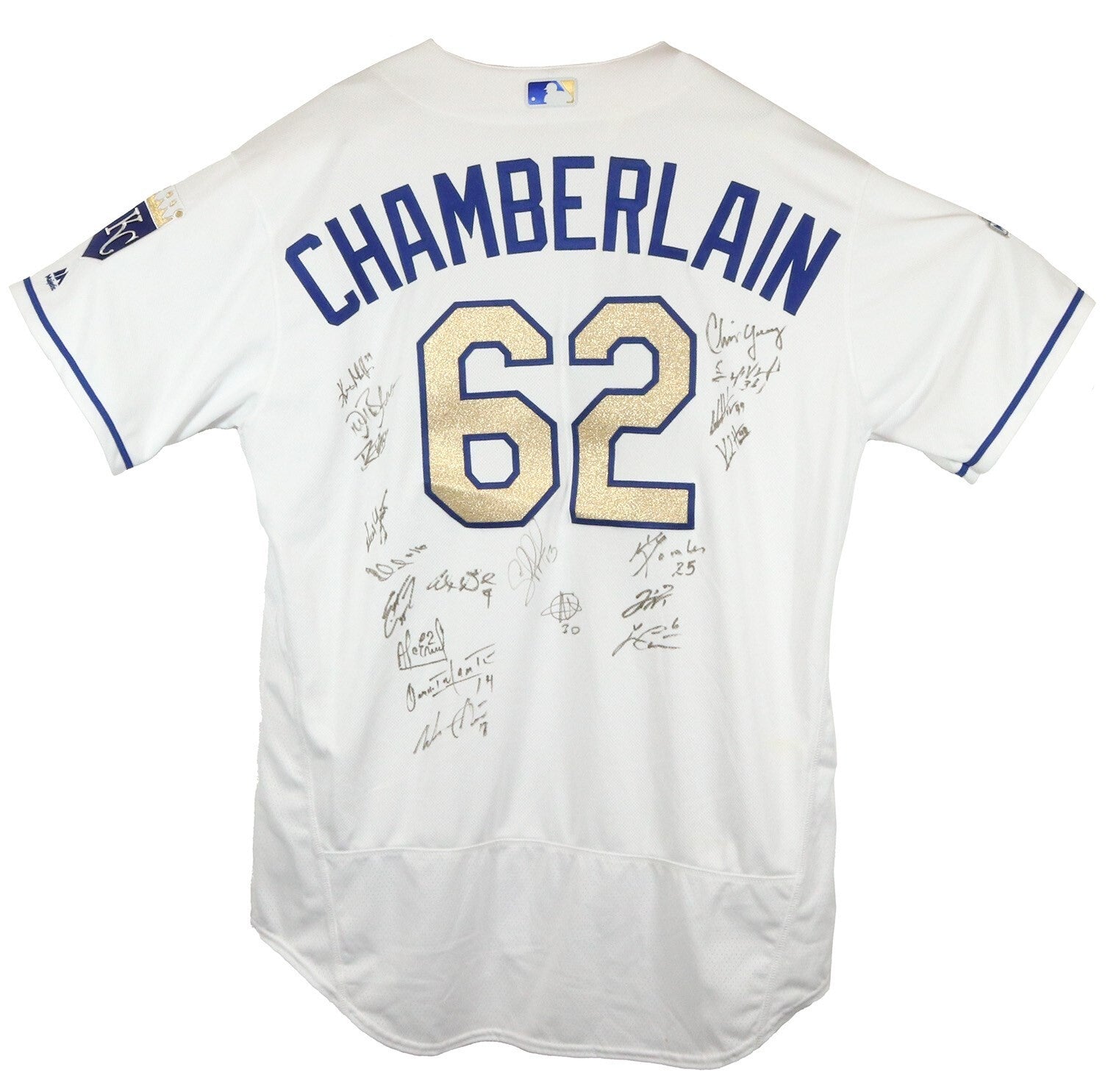 2015 Kansas City Royals World Series Champs Team Signed W.S. Jersey JSA COA