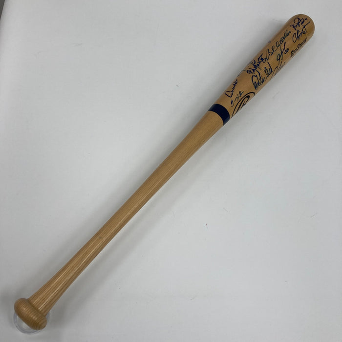 Hall Of Fame Multi Signed Baseball Bat 25 Sigs Chipper Jones JSA COA