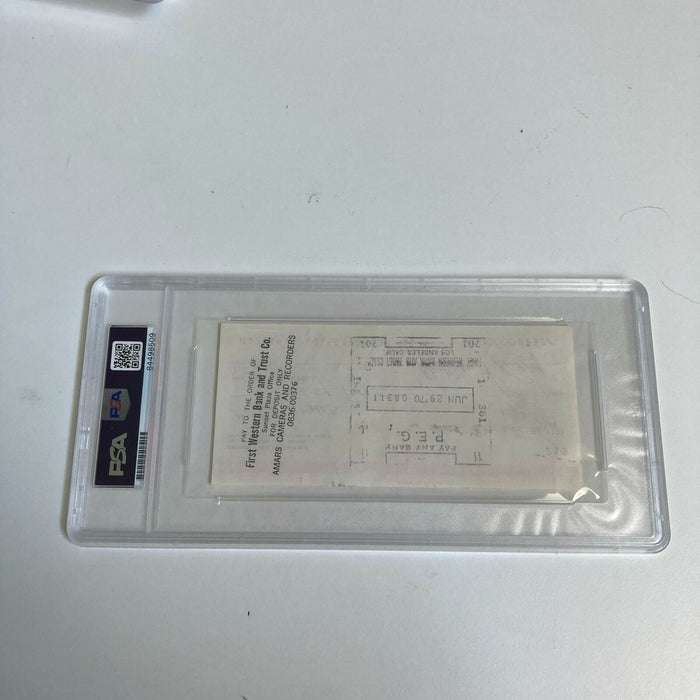 Bill Russell Signed Autographed Bank Check PSA DNA Boston Celtics HOF Legend