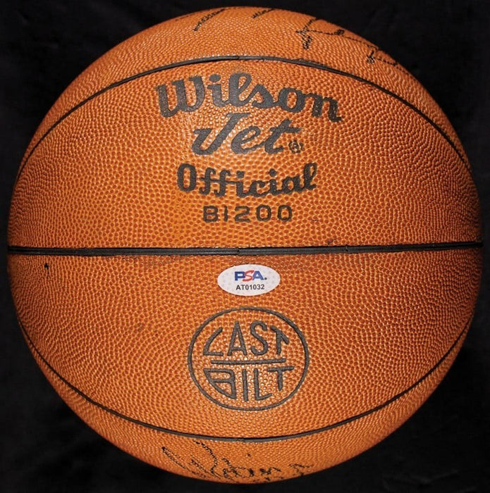 Beautiful Michael Jordan Magic Johnson 1991 All Star Game Signed Basketball PSA