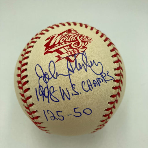 John Sterling 1998 W.S. Champs 125-50 Signed 1998 World Series Baseball JSA COA