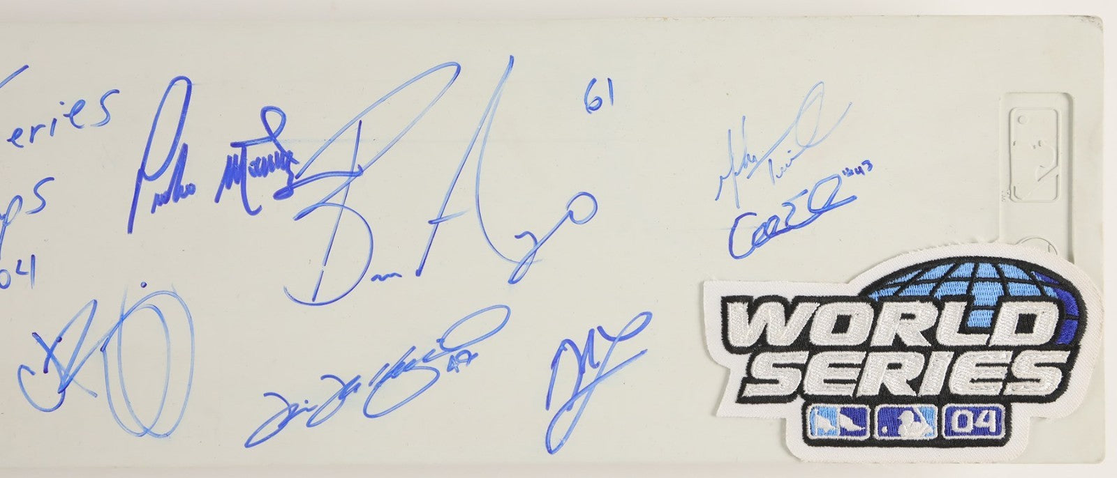 2004 Boston Red Sox World Series Champs Pitching Staff Signed Rubber 8 Sigs PSA