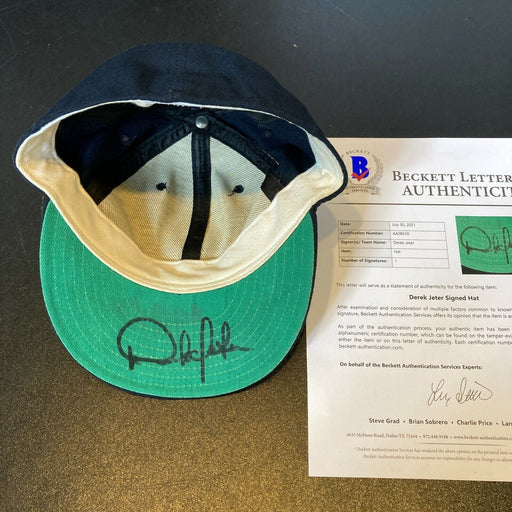 Earliest Known Derek Jeter Pre Rookie 1992 Signed New York Yankees Hat Beckett