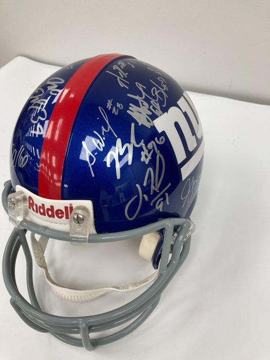 2007 New York Giants Super Bowl Champs Team Signed Full Size Helmet JSA COA