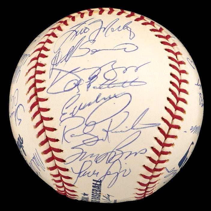 2001 New York Yankees AL Champs Team Signed Baseball 30 Sigs Derek Jeter PSA DNA