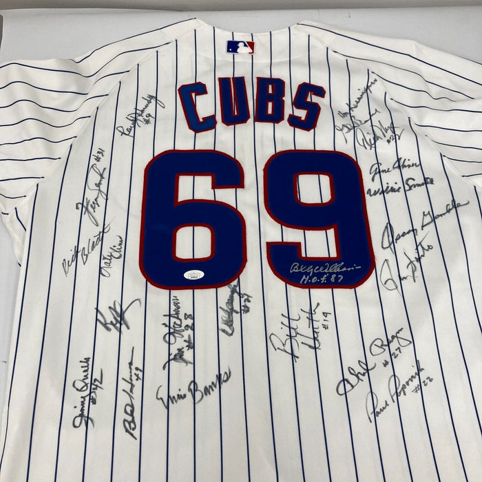 1969 Chicago Cubs Team Signed Authentic Jersey Ernie Banks 21 Sigs JSA COA