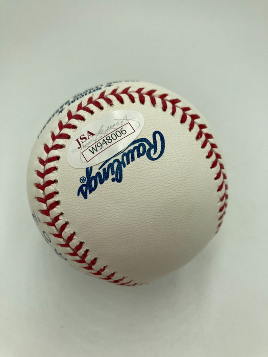 Chris Carpenter Signed Heavily Inscribed STAT Baseball JSA COA