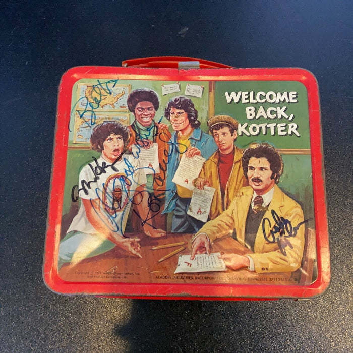 Welcome Back Kotter Cast Signed Vintage 1977 Lunch Box John Travolta JSA COA