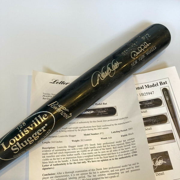 Derek Jeter Signed 2005 Game Used Baseball Bat PSA DNA 9.5 New York Yankees