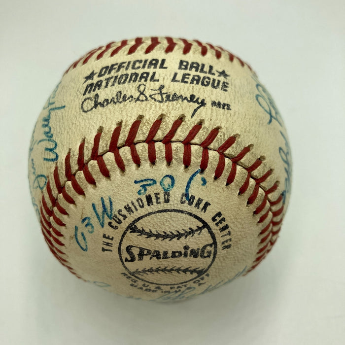 1970's Old Timers Day HOF Multi Signed Baseball Stan Musial Casey Stengel JSA