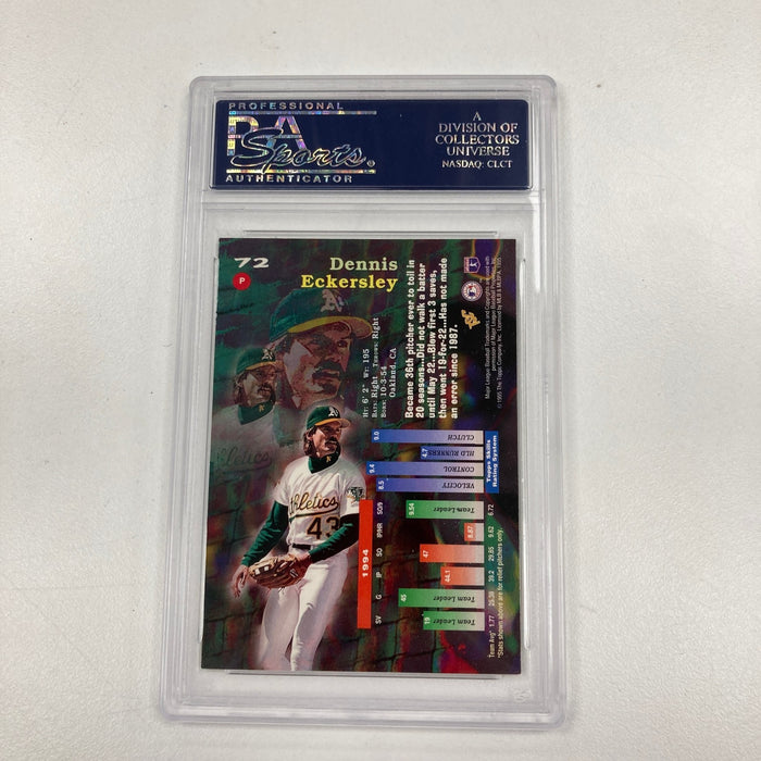 1995 Topps Stadium Club Dennis Eckersley Signed Baseball Card Auto PSA DNA