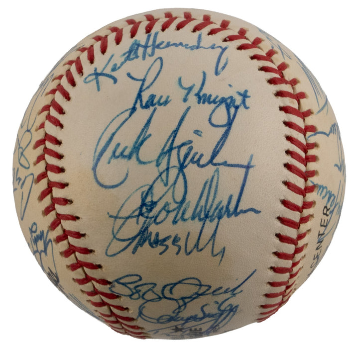 1986 New York Mets World Series Champs Team Signed Vintage NL Baseball JSA COA