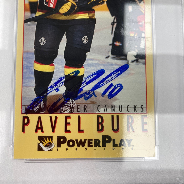 Pavel Bure Signed Autographed 1993 Power Play Hockey Card PSA DNA