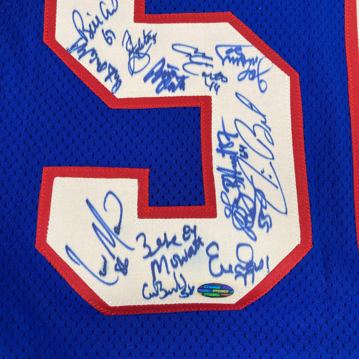 1986 New York Giants Super Bowl Champs Team Signed Jersey 44 Sigs JSA COA