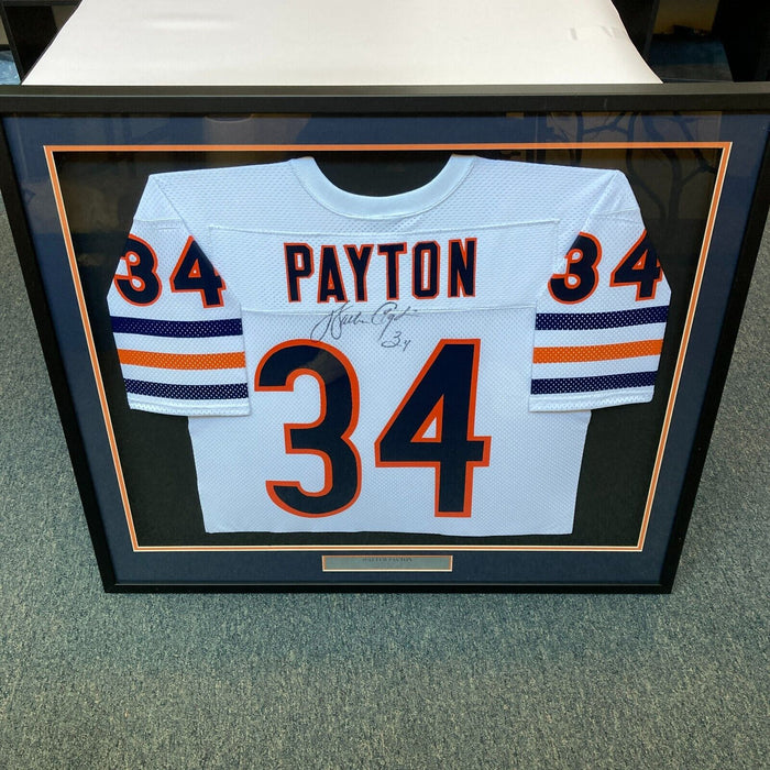 Walter Payton Signed Authentic Chicago Bears Jersey Framed Beckett COA