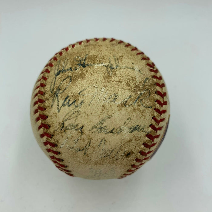 1939 Cleveland Indians Team Signed Centennial American League Baseball JSA COA